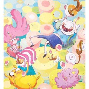 2014 Adventure Time Poster Finn Jake Bubblegum Chrystin Garland 16 x 11" DWJJ8